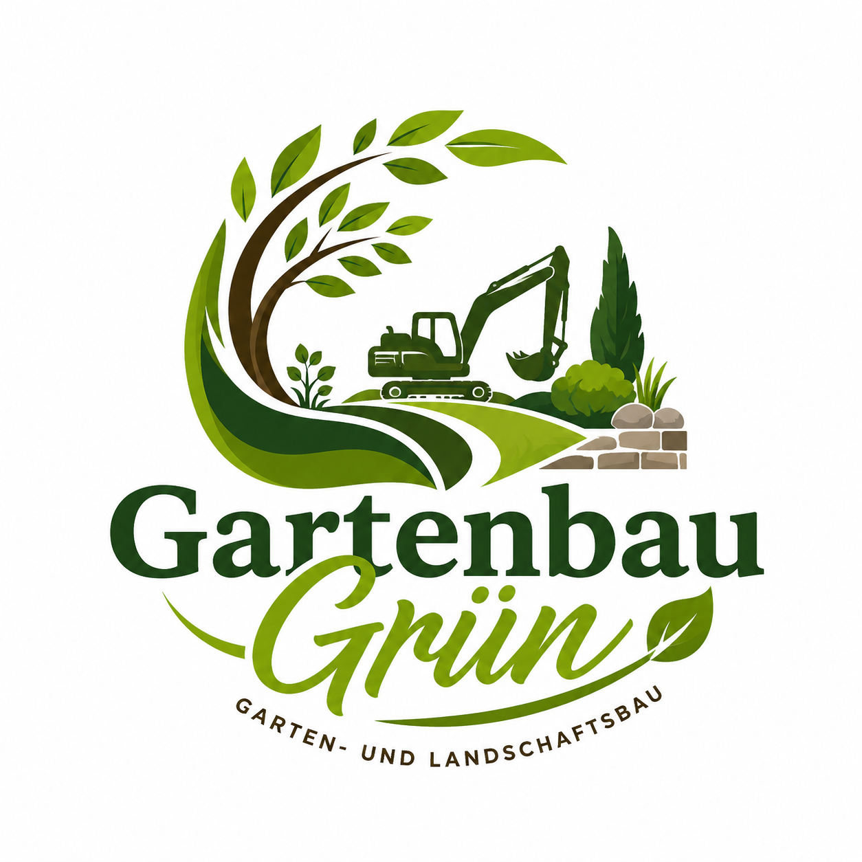 Logo-Beispiel Gartenbau Grün 9
